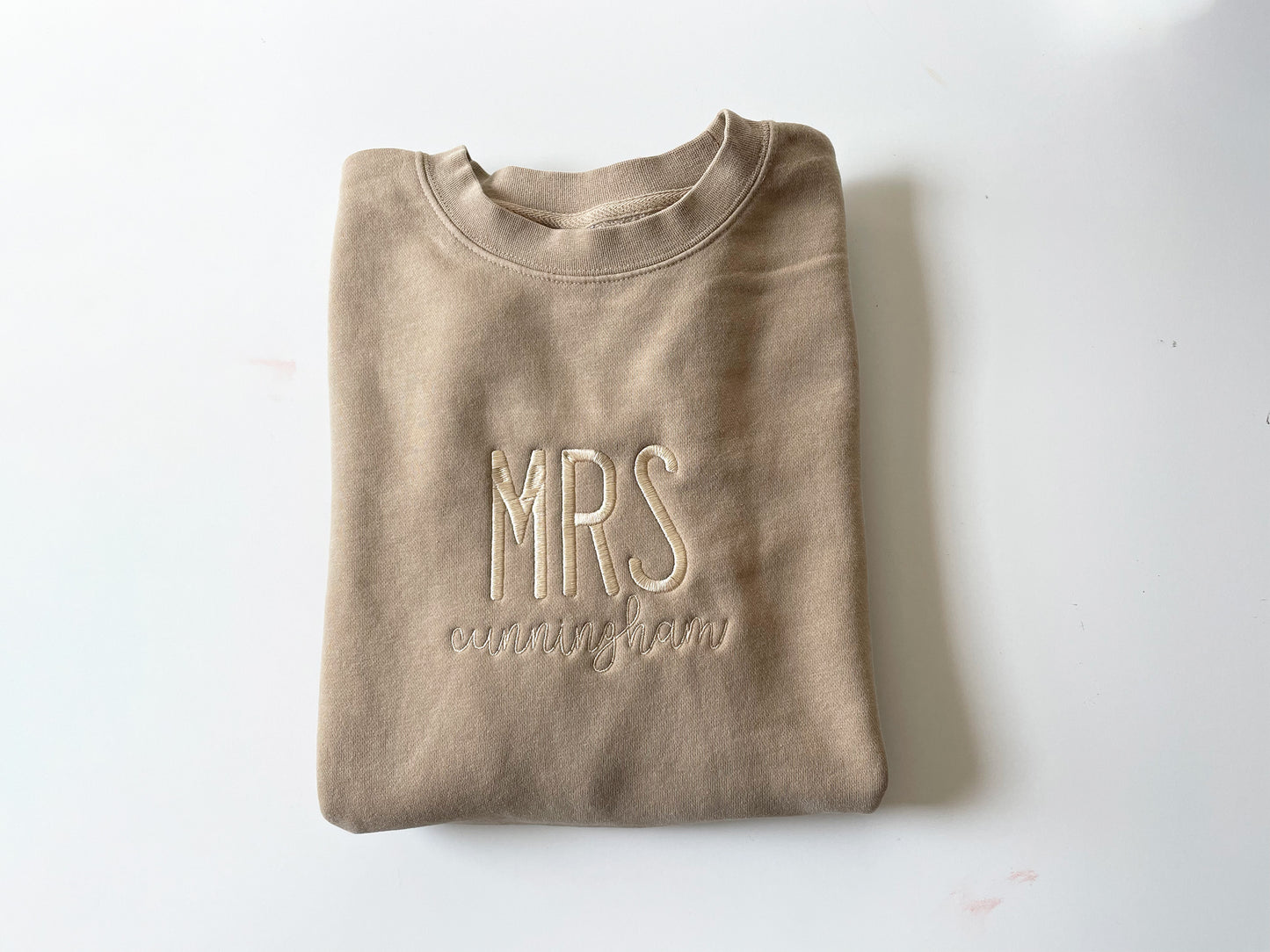 Custom MRS Bride Vintage Style Embroidered Sweatshirt - Adult