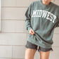 Midwest Vintage Arched Text Adult Sweatshirt