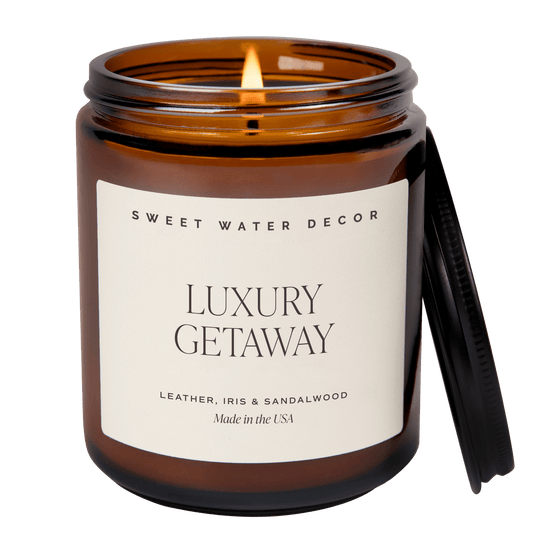 Luxury Getaway Soy Candle - Amber Jar - 9 oz