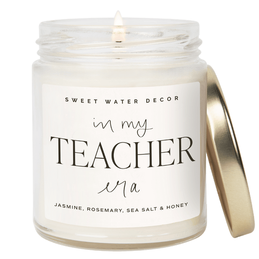 In My Teacher Era Soy Candle - Clear Jar - 9 oz (Wildflowers and Salt)