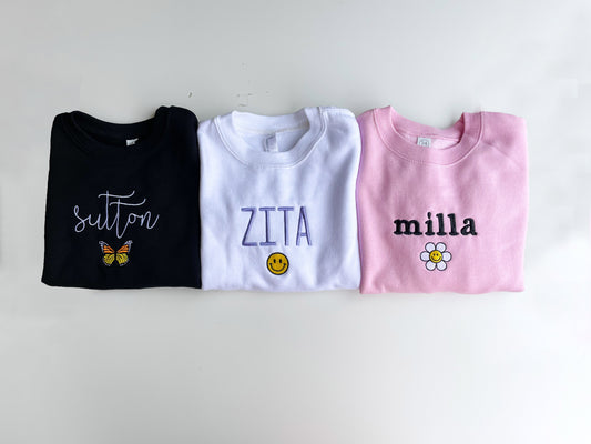 Kids Custom Name + Symbol Sweatshirt